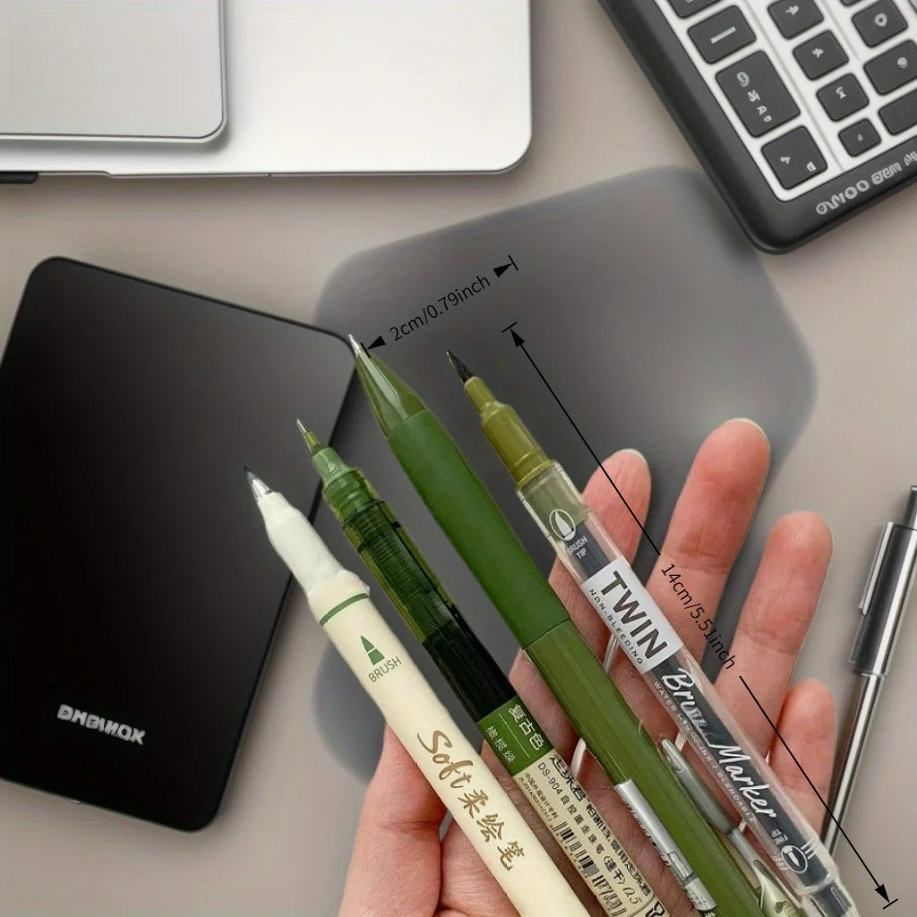 4 Vintage Pens Set, Quick-Dry Ink for Smooth Writing, Compatible with Multiple Tips,Ideal for Office Work & Notebooks,Stationary Oasis Select