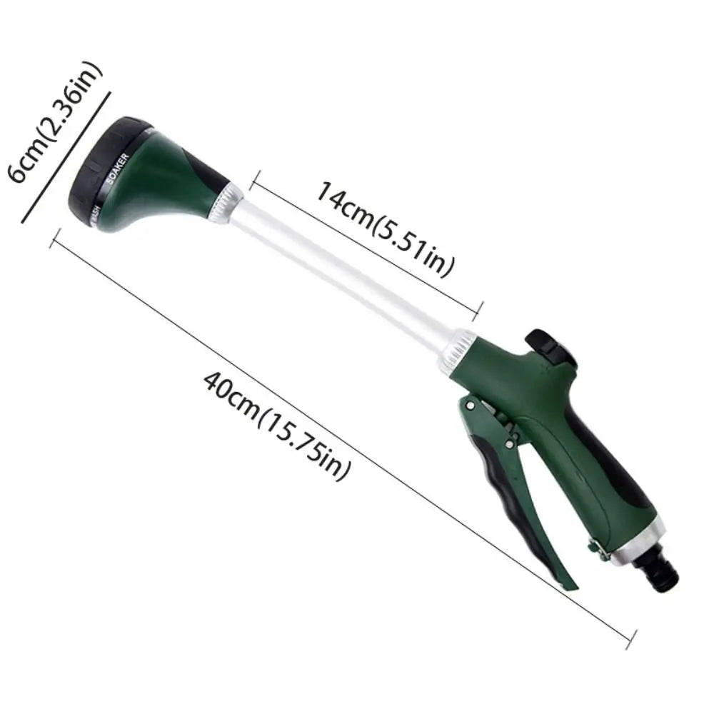 Long Handle Garden Hose Nozzle – 8-Mode Adjustable Spray Garden Hose Nozzle Oasis Select