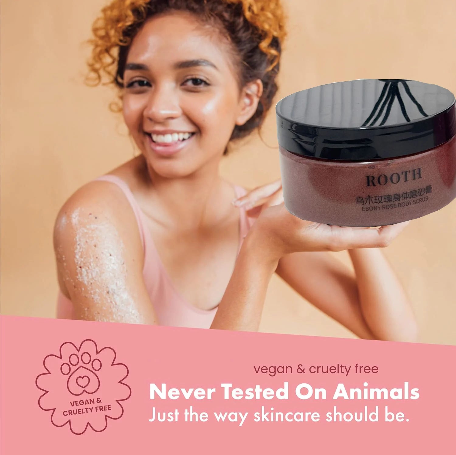 Rose Salt Body Scrub 250g – Collagen & Stem Cells Exfoliator