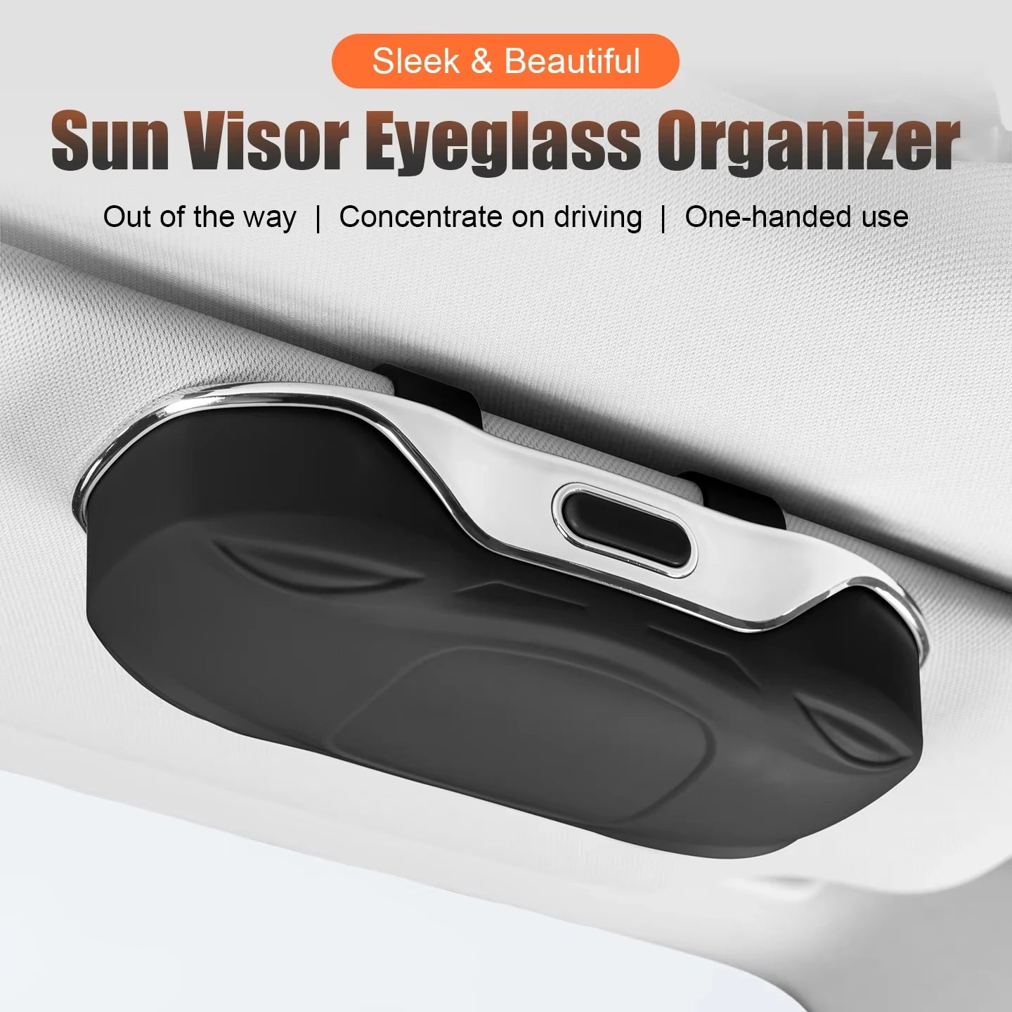 Car Sun Visor Sunglasses Holder – Anti-Scratch ABS Case