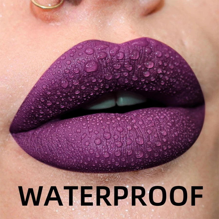 MCD 19-Shade Matte Velvet Liquid Lipstick – Waterproof Lip Glaze