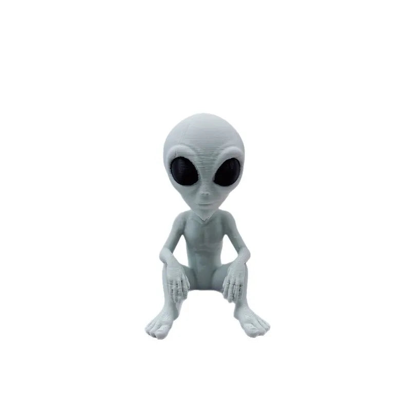 3D Printed Fantasy Alien Statues Interesting Space Decor Fun Designs Suitable for Indoor Outdoor Home Decoration Art Oasis Select Pure White