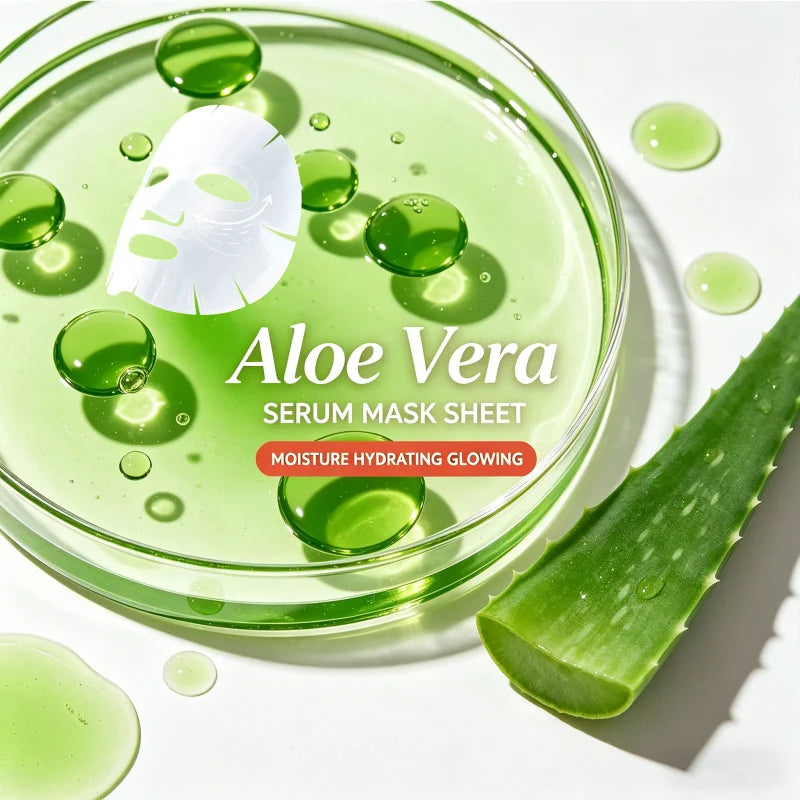 DR.DAVEY Aloe Vera Sheet Mask – Hydrating, 10 Pack