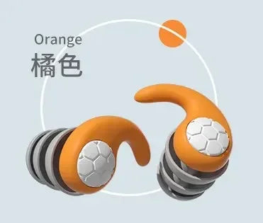 Silicone Noise Cancelling Earplugs Noise Filter Sleep Swimming Waterproof Three Layer Mute Earplugs Oasis Select orange