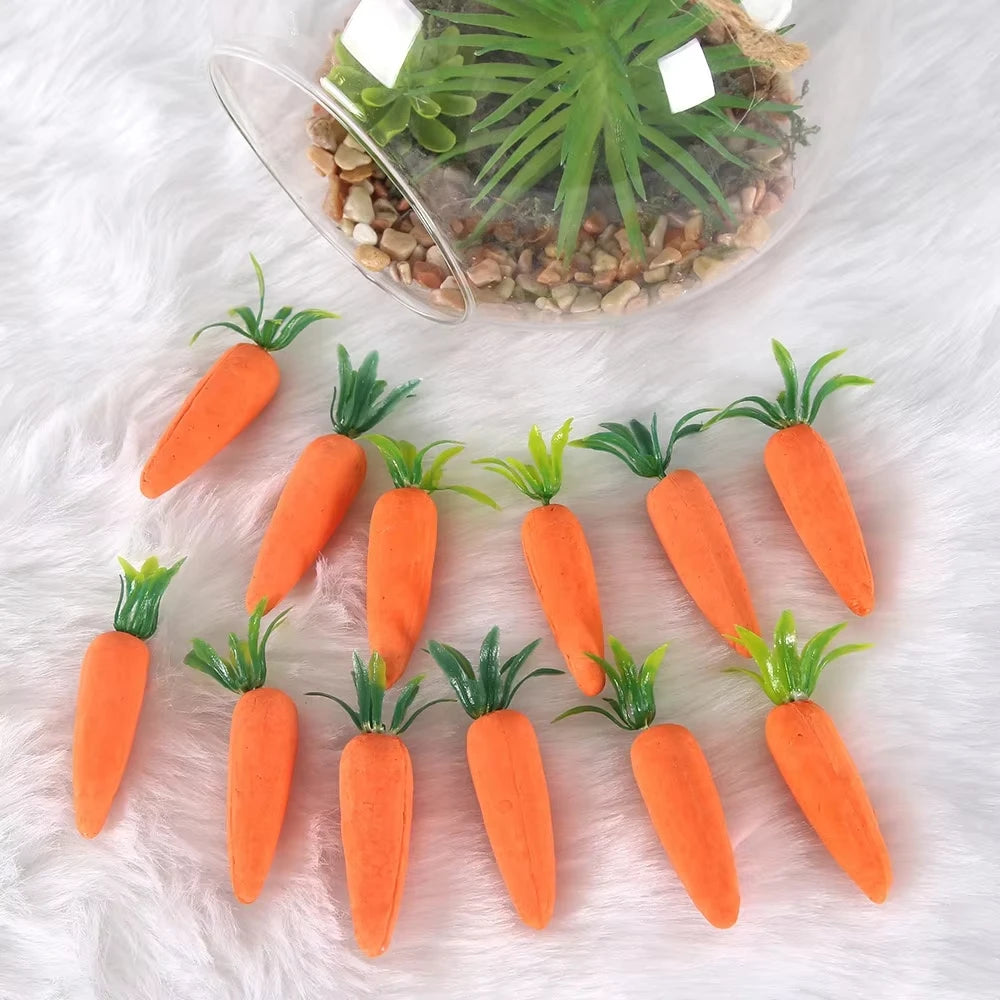 12 piece package of Easter decorations 7cm foam carrots Easter theme party decoration simulation carrot decorations Oasis Select