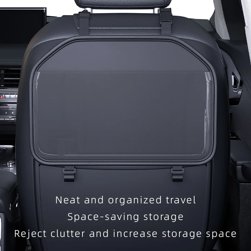 Car Seat Back Organizer & Tablet Holder | PU Leather