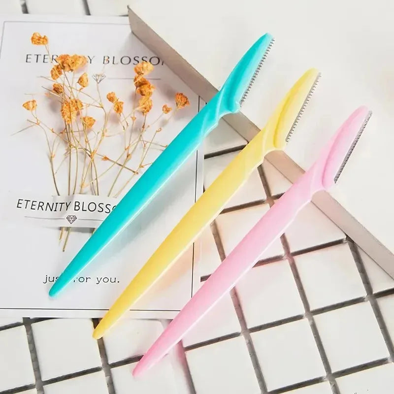 1-10Pcs Mix Color Eyebrow Razor Women Face And Body Safe Trimmer Hair Shaver Eye Brow Remover With Cover Small Makeup Tools Set Oasis Select