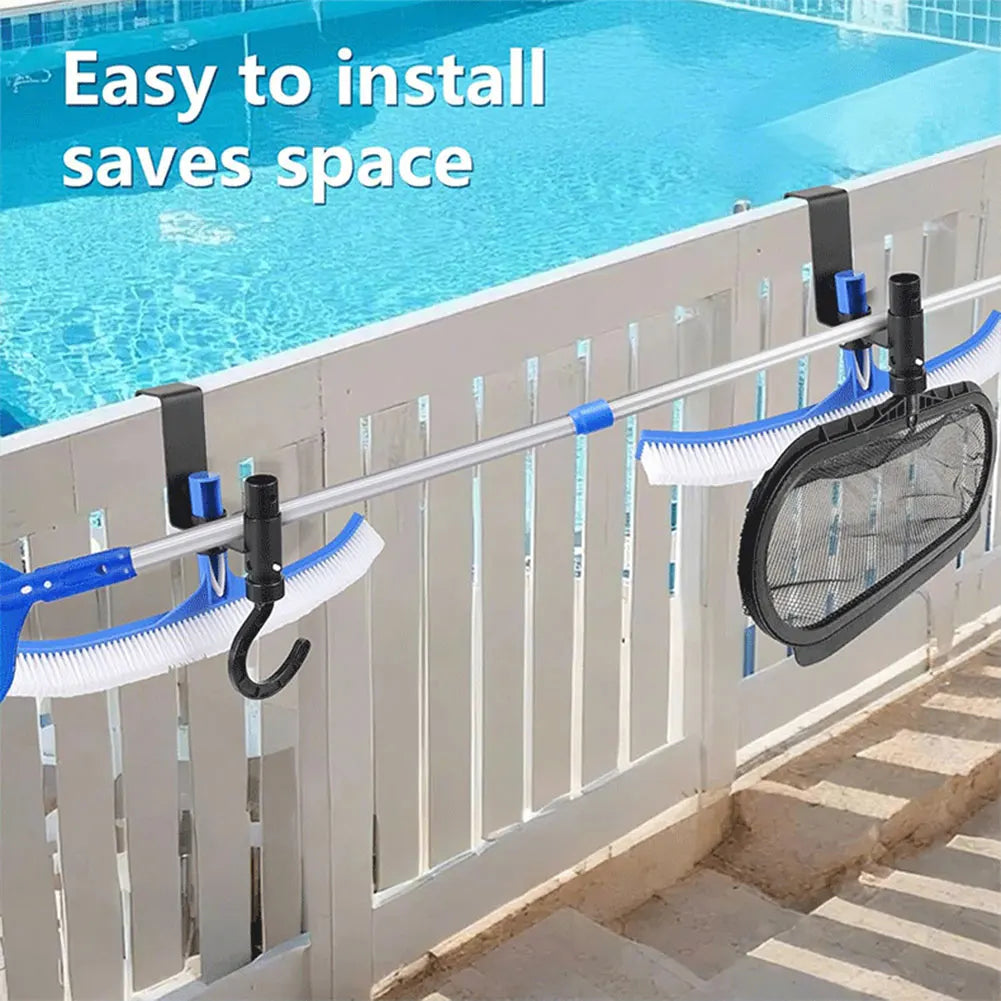 2-Pack Metal Pool Fence Hooks – Pool Tool Organizer Hangers Pool Tool Organizer Oasis Select