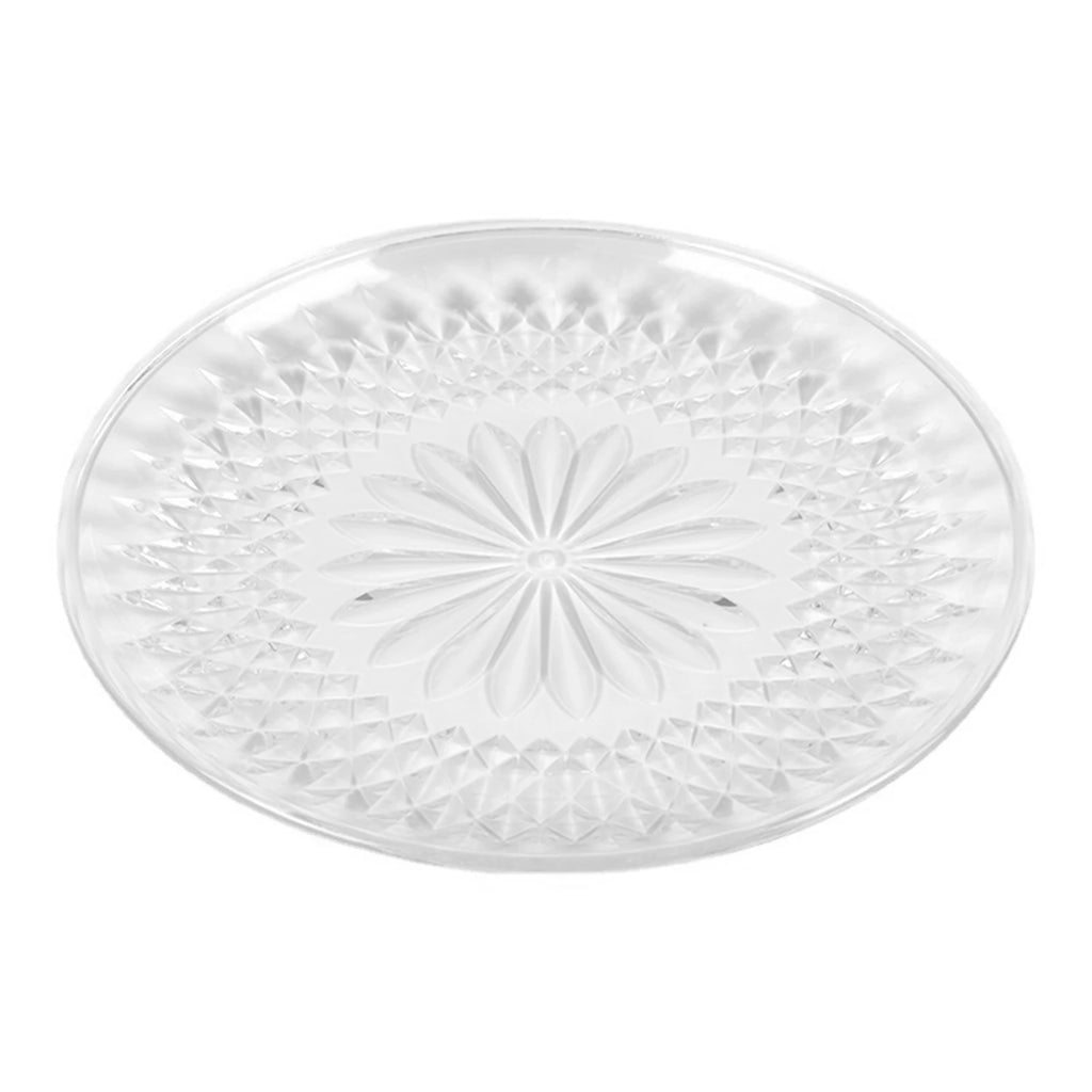 Clear Acrylic Snack & Fruit Serving Tray | Round PET Plate
