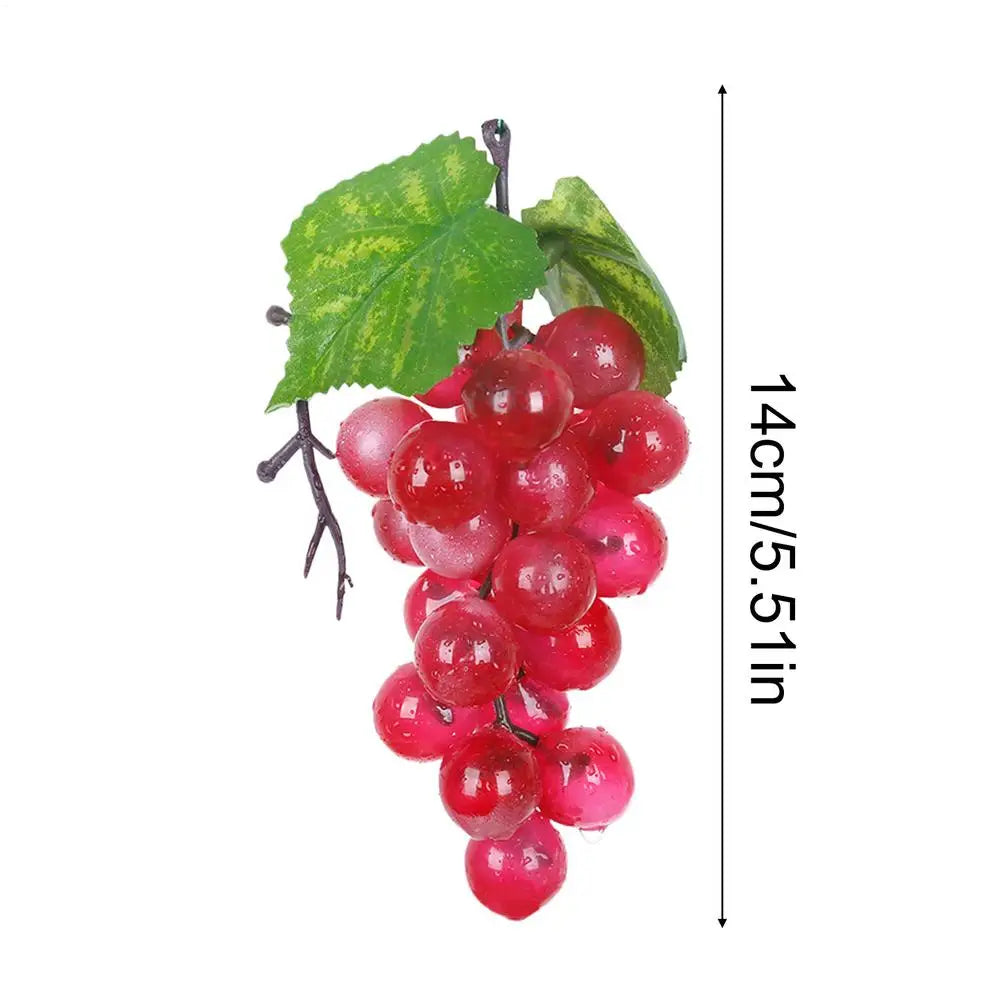 Simulation Grape Plastic Fruit Fake Fruits Photo Props Artificial Grape Fruit Shop Display Model Ornaments Home Party Decor Oasis Select 1PC Red