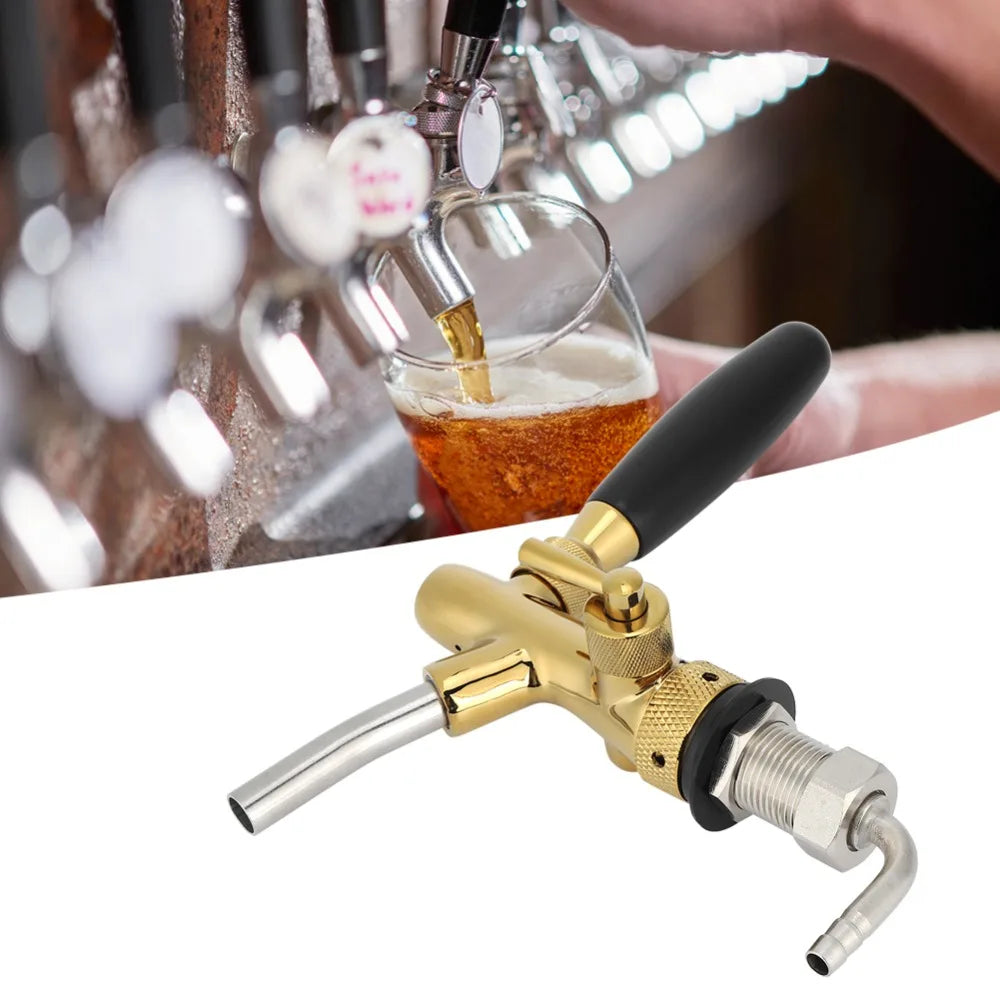 9-Piece G5/8 Beer Tap Faucet | Brass & Stainless Steel Keg Set