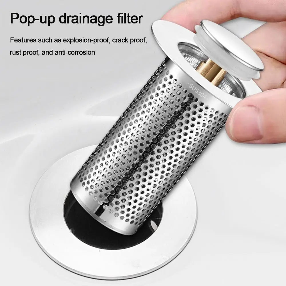 Useful Anti-clog Floor Drain Filter Mesh Stainless Steel Hair Trap Pop Up Drain Filter Shower Leak Net Bathroom Accessory Oasis Select
