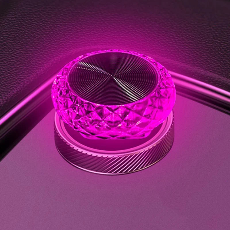 Portable Car USB Ambient Light Mini LED Decorative Atmosphere Lamps For Auto Interior Environment Light Computer Light Plug Play Oasis Select Pink