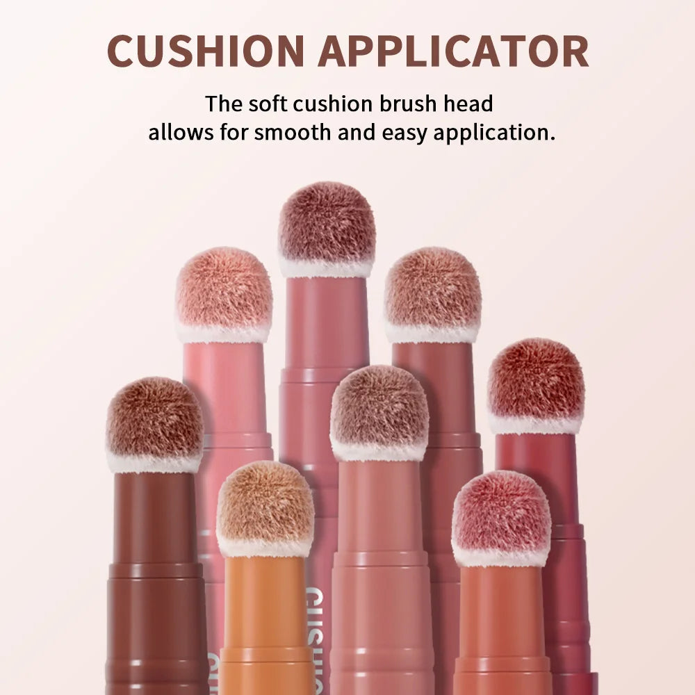 2 IN 1 Lip Powder Cream & Blush Waterproof Long Lasting Wear for Lips Cheek Air Cushion Applicator Plush Cushion Tip Lip Glaze Oasis Select
