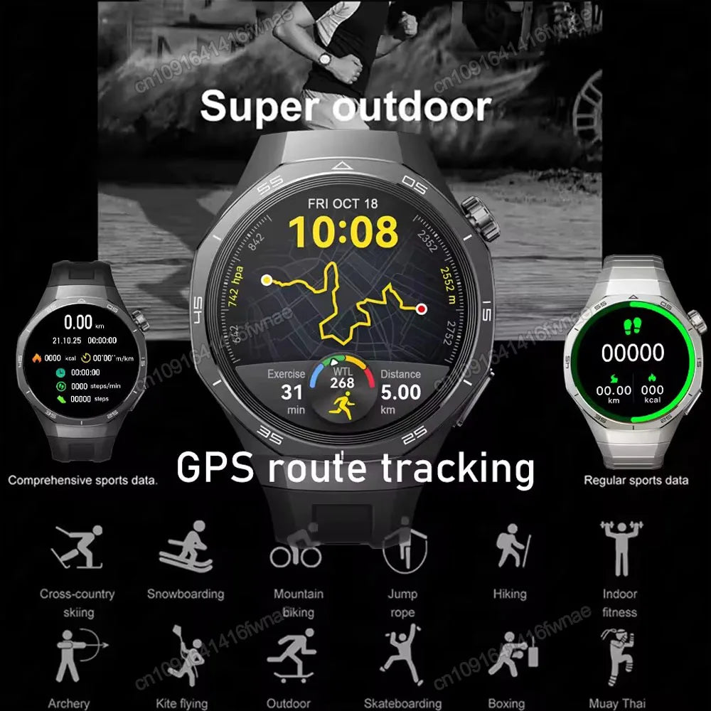 Men's GPS Smartwatch – Bluetooth Calls, HD Display & Health Tracker