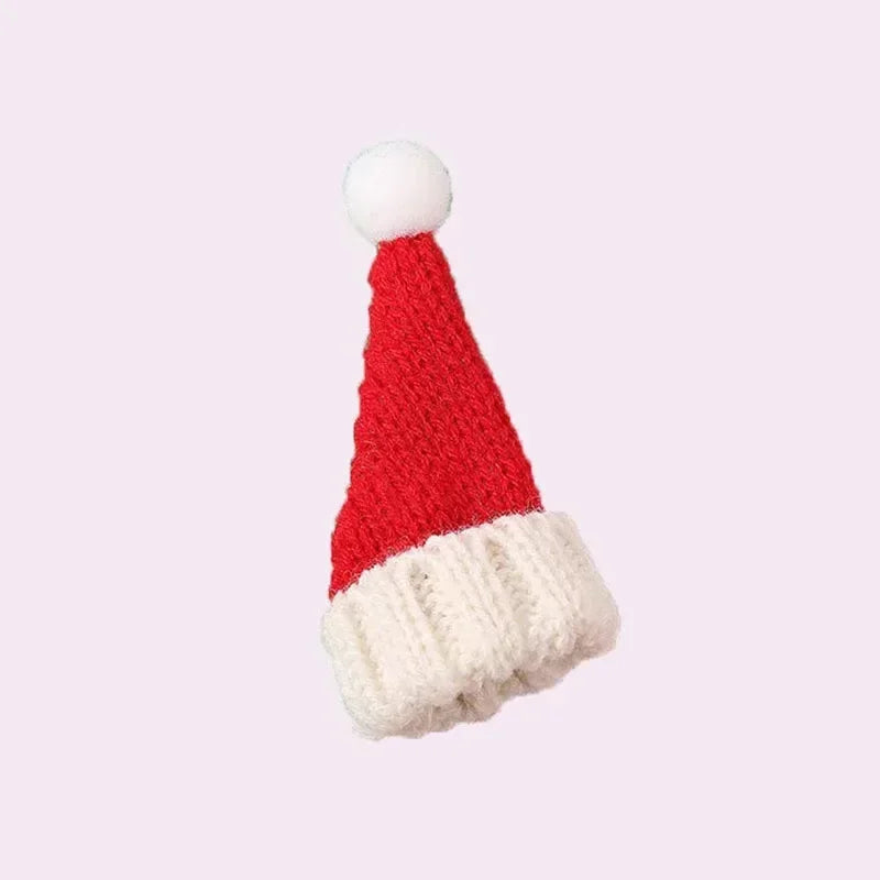 Mini Christmas Wine Bottle Covers Santa Hats Scarf Christmas Scarf Santa Hats for Dolls Home Decor Christmas Supplies Oasis Select Deep Sapphire