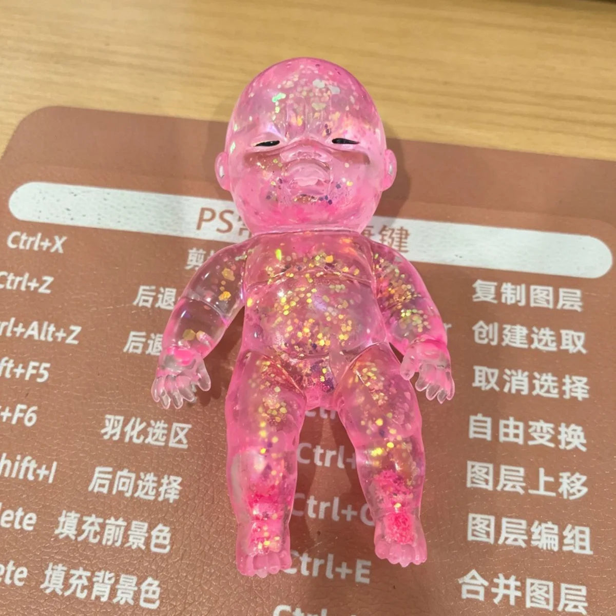 Stress Anxiety Relief 1pc Glitter Silicone Baby Squeeze Toys Slow Rebound Fidget Toys Soft Satisfying Sensory Toys For Kids Oasis Select Pink 1PC