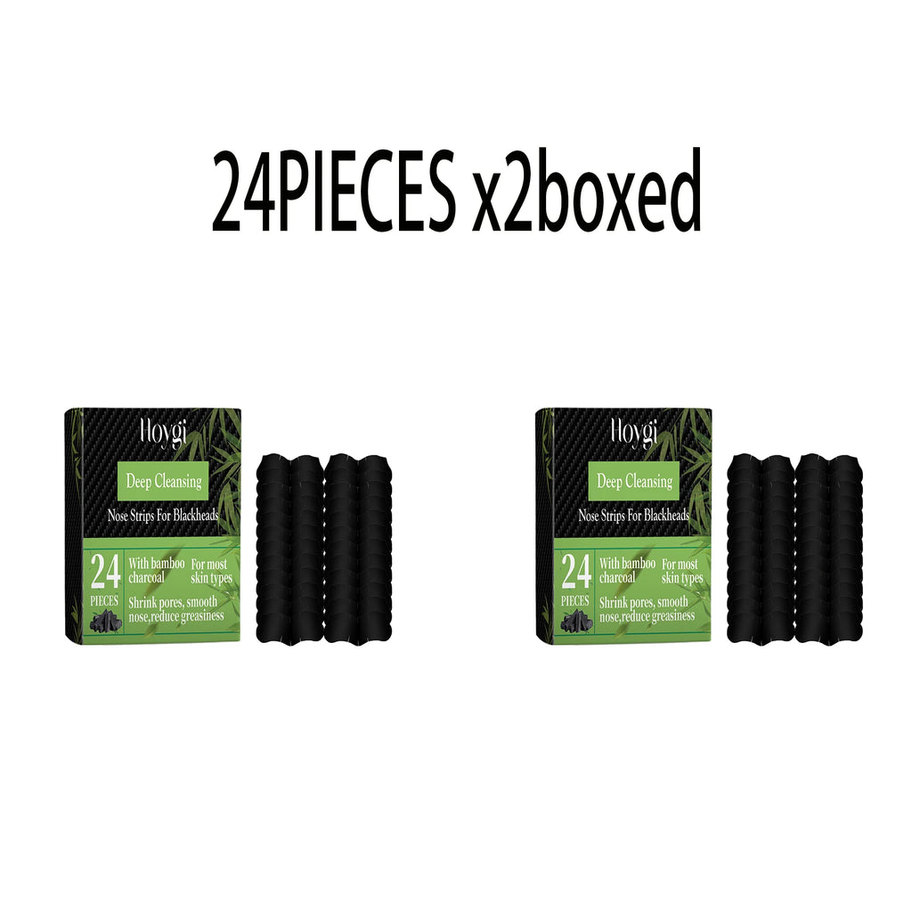 Bamboo Charcoal Blackhead Nose Strips 24pc – Deep Pore Clean