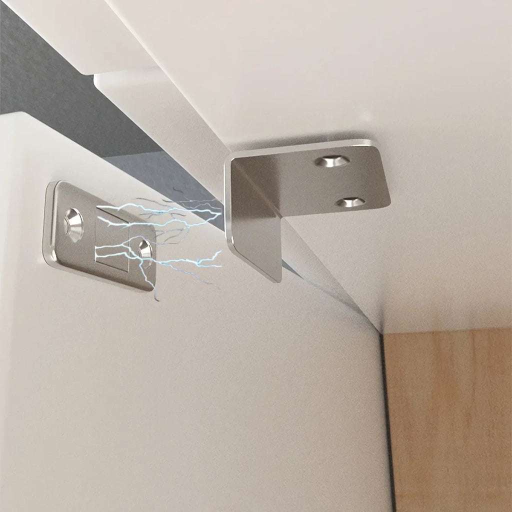 1pair Magnetic Door Catch Latch-Invisible Strong Adhesion, Drill-Free Mount, Seamless Release- Ideal for Cabinets, Sliding Doors Oasis Select