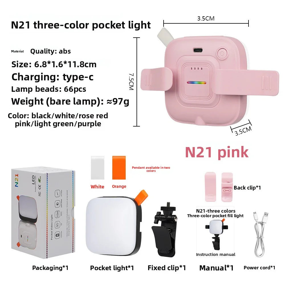 SHINEKNOT Mini LED Selfie Fill Light | Rechargeable Pocket Lamp