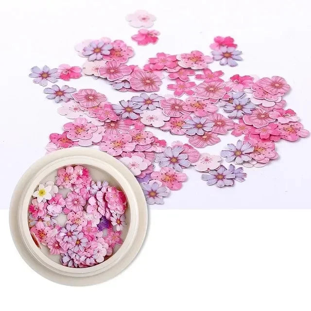 1/3/4Pcs Mixed-color Dried Flowers Resin Craft Dry Flowers Nail Art Decoration Natural Ultra-thin Mini Nail Flowers Oasis Select 09