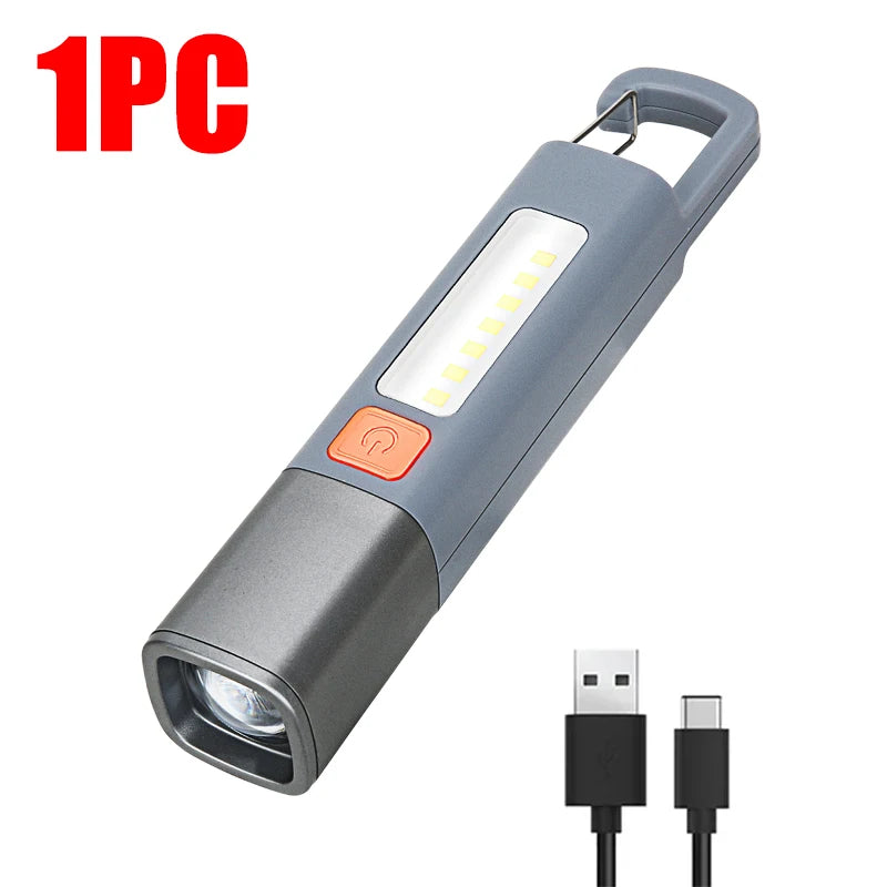ZHIYU XPE LED Flashlight – USB-C Rechargeable Zoomable Torch