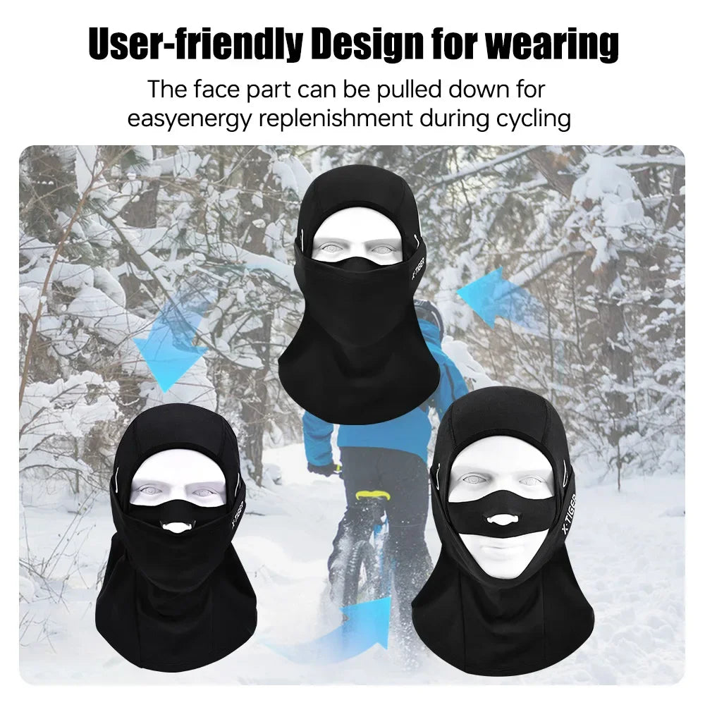 X-TIGER Warm Bicycle Motorcycle Full Face Mask Windproof Breathable Balaclava Anti-fog Ski Mask Winter Riding Mask Scarf Hood Oasis Select