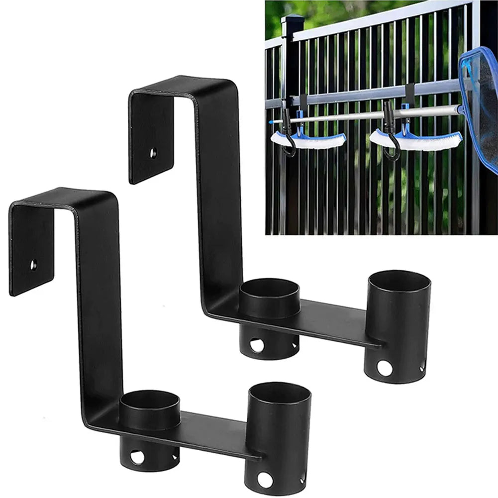 2-Pack Metal Pool Fence Hooks – Pool Tool Organizer Hangers Pool Tool Organizer Oasis Select United States
