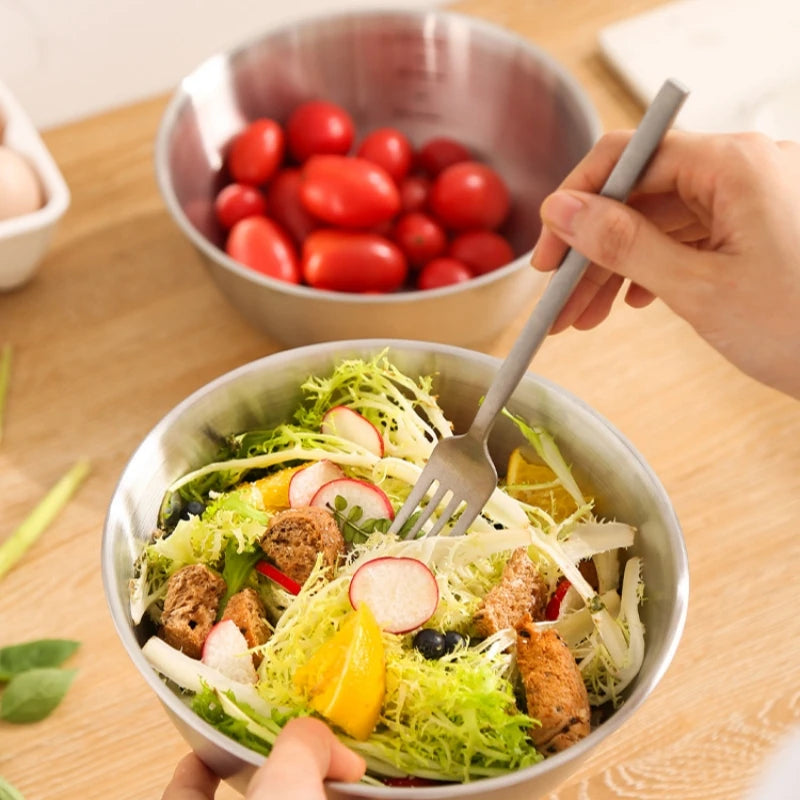 1Set Stainless Steel Drain Basin Basket with Scale Kitchen Basin Rice Washing Artifact Fruit Fruits Drainer Salad Basin Oasis Select