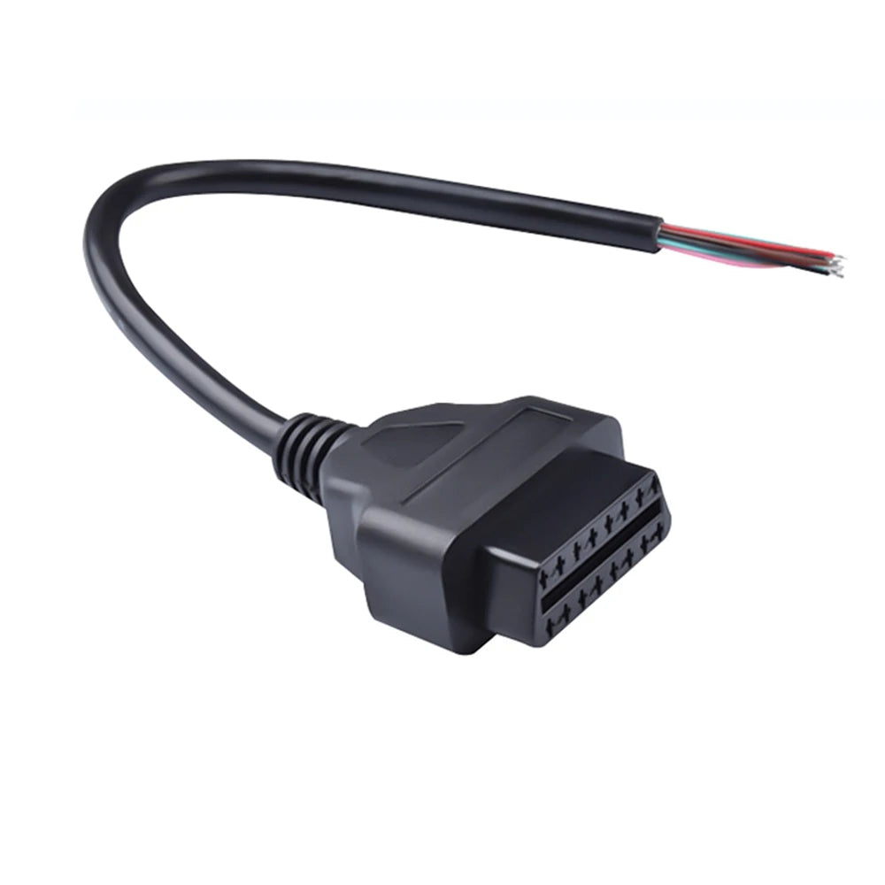 OBDII 16-Pin Male to Female Extension Cable Connector OBD2 Extension Cable Oasis Select 30CM Female Opening