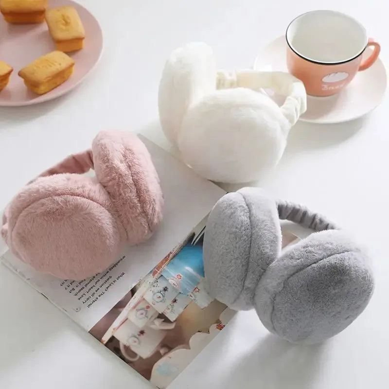 1-4PCS Korean Version Foldable Portable Ear Cup For Warmth, Plush Earplugs For Men And Women For Warmth In Autumn And Winter Oasis Select