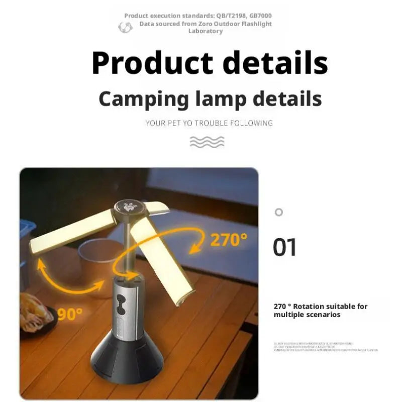 SHINEKNOT Telescopic Camping Lantern – 1000LM LED Light