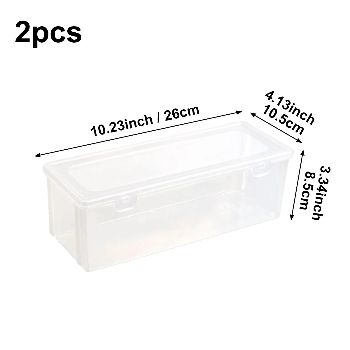 Transparent plastic storage box, desktop cosmetics, nail polish, lipstick shelf, office stationery and sundries storage box Oasis Select Transparent -2pcs