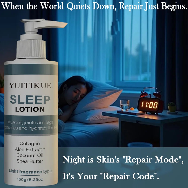 YUITIKUE Sleep Lotion – Collagen & Aloe Vera Night Body Cream