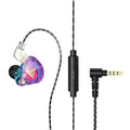 QKZ AK6 EDX Pro 1DD Earphone Copper Dual Driver inear HIFI Stereo headset Monitor Sports Earbuds With Mic Gaming Headphone ZST X Oasis Select AK6Pro Purple