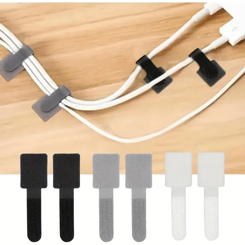 Reusable Cable Organizer Desk Wire Winder Cable Tie Organizer Self Adhesive Cord Rope Holders Cord Protection Straps Oasis Select