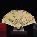 Chinese Style Features Peking Opera Mask Golden Fan Decoration Folk Peking Opera Mask Arts and Crafts Fan Oasis Select D