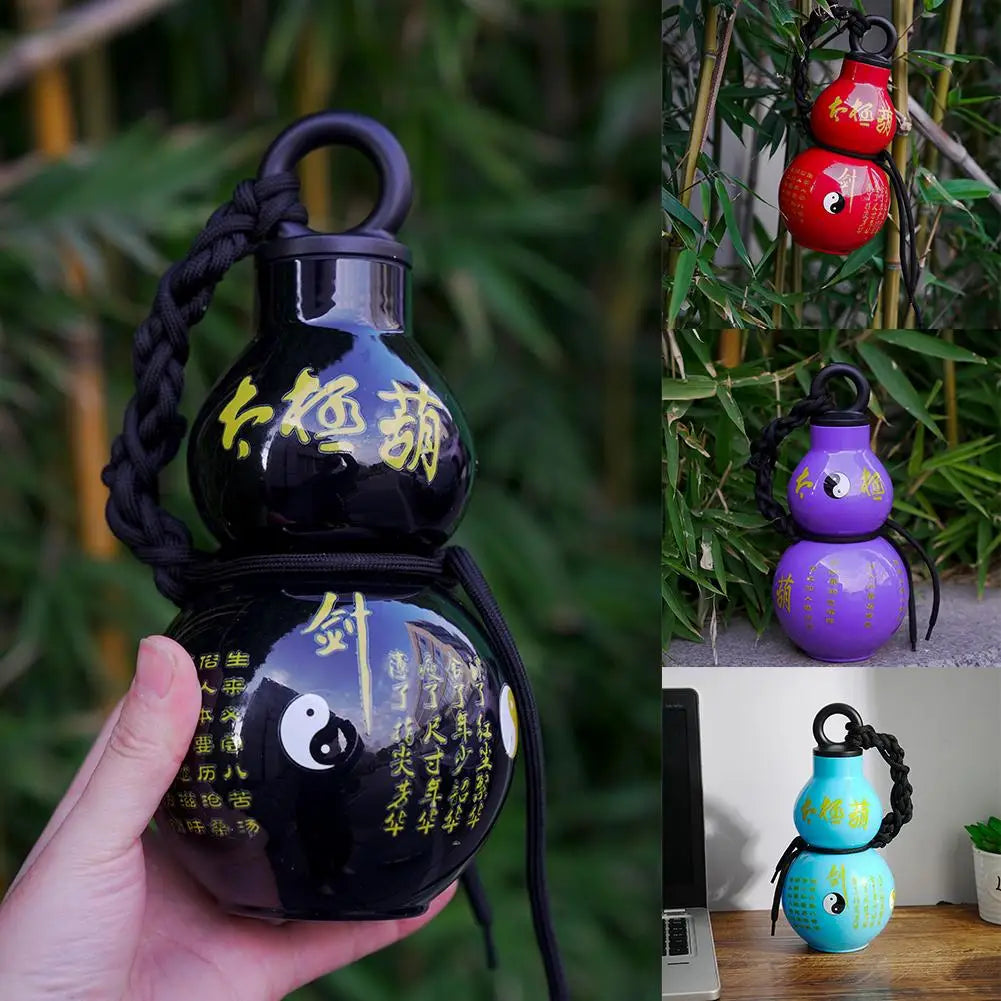 800ml Gourd Water Bottle – Food-Grade Plastic Sports Kettle
