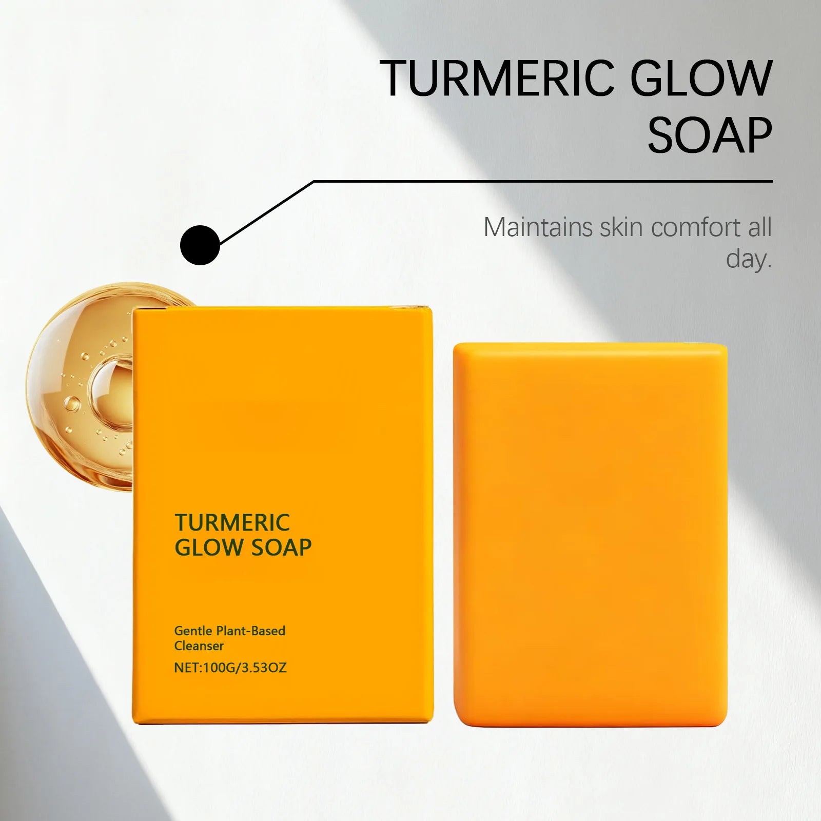 Turmeric Body Clean Soap Deep Clean Soothing Skin Gentle Nourishing Improve Roughness Caring Skin Barrier Daily Body Wash Soaps Oasis Select