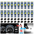 20Pcs 12V Canbus T5 58 74 286 W1.2W 3030 LED 3SMD Wedge LED Light Car Dashboard Instrument Panel Lamp Bulb Oasis Select Default Title