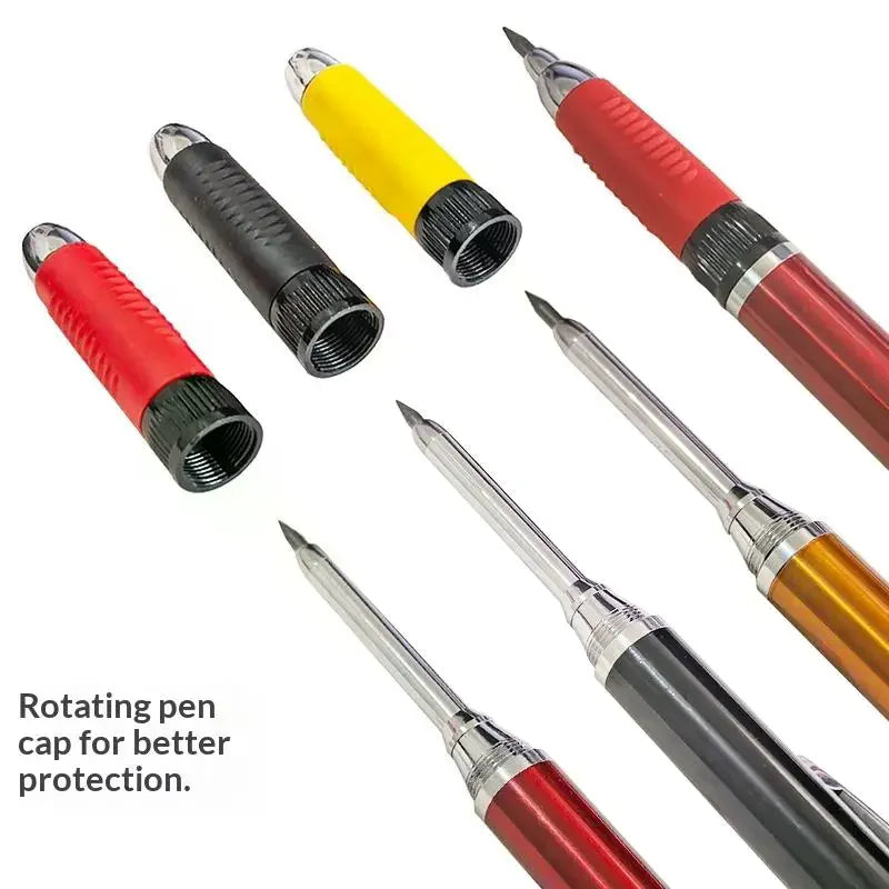 2.8mm 2-in-1 Woodworking Mechanical Pencil With Lead And Built-in Sharpener For Deep Hole Carpenter Marking Pencils Tool Oasis Select