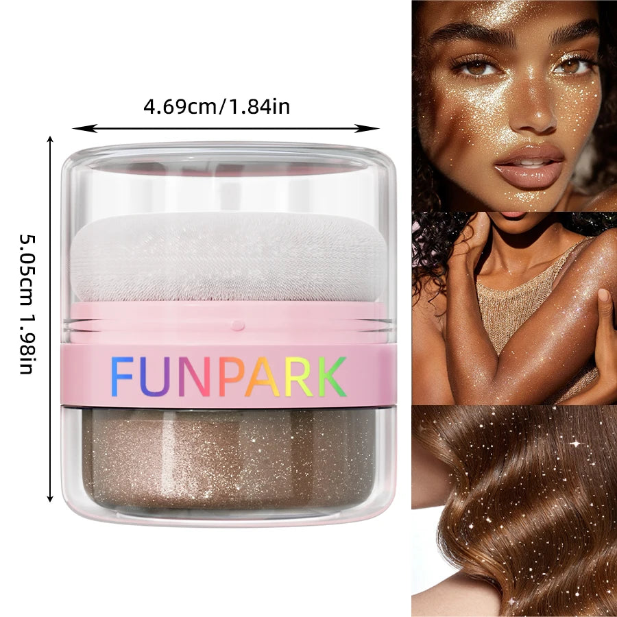 FUNPARK Diamond Highlighter Powder – Face & Body Shimmer