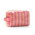 1PC Striped Wash Bag, Women's Makeup Bag Storage and Organizing Bag, Business Travel Storage Bag, Outdoor Swimming Bag Oasis Select Orange