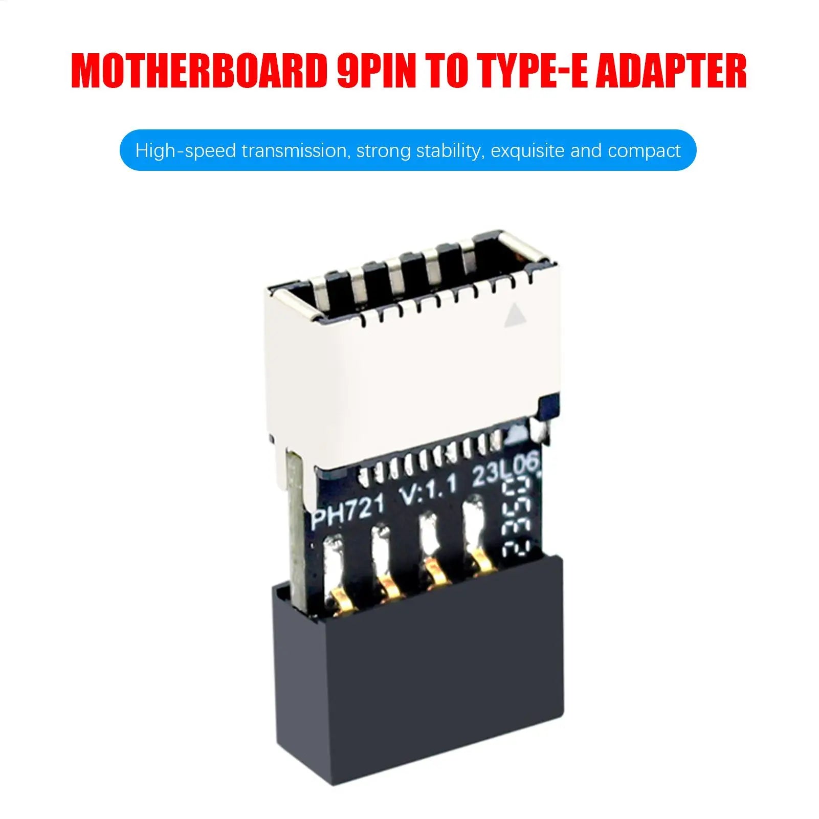 Motherboard USB2.0 9Pin To TYPE-E Female Adapter Plug & Play TYPE-C Socket 9-Pin USB 2.0 Extender Card forMac OS/Windows Linux Oasis Select