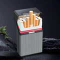 Portable Slim Aluminum Cigarette Case Regular King Size Plastic Cigar Tobacco Holder Box Storage Container Smoking Accessories Oasis Select Grey