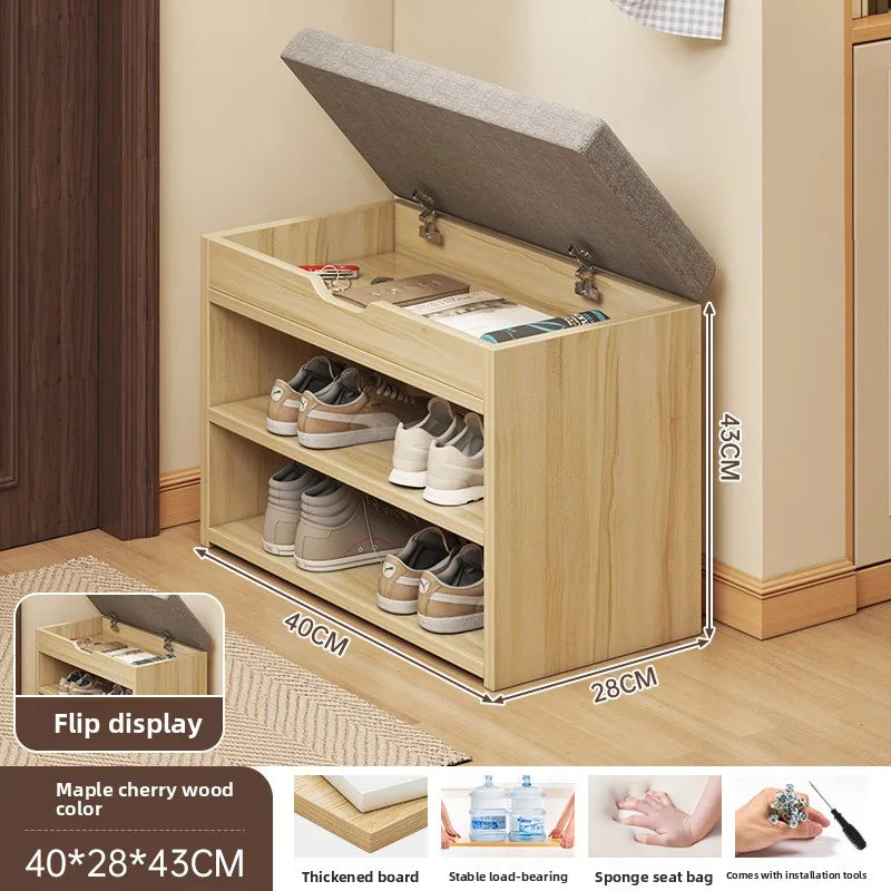 The shoe change stool is at the door the shoe cabinet, the sitting stool is extremely narrow can sit on the shoe rack Oasis Select 11