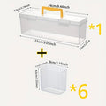 7Pcs Heavy Duty Parts Organizer, Clear Tool Storage Box with 6 Removable Bins, Portable Hardware Case for Screws Nails Nuts Oasis Select 1 set