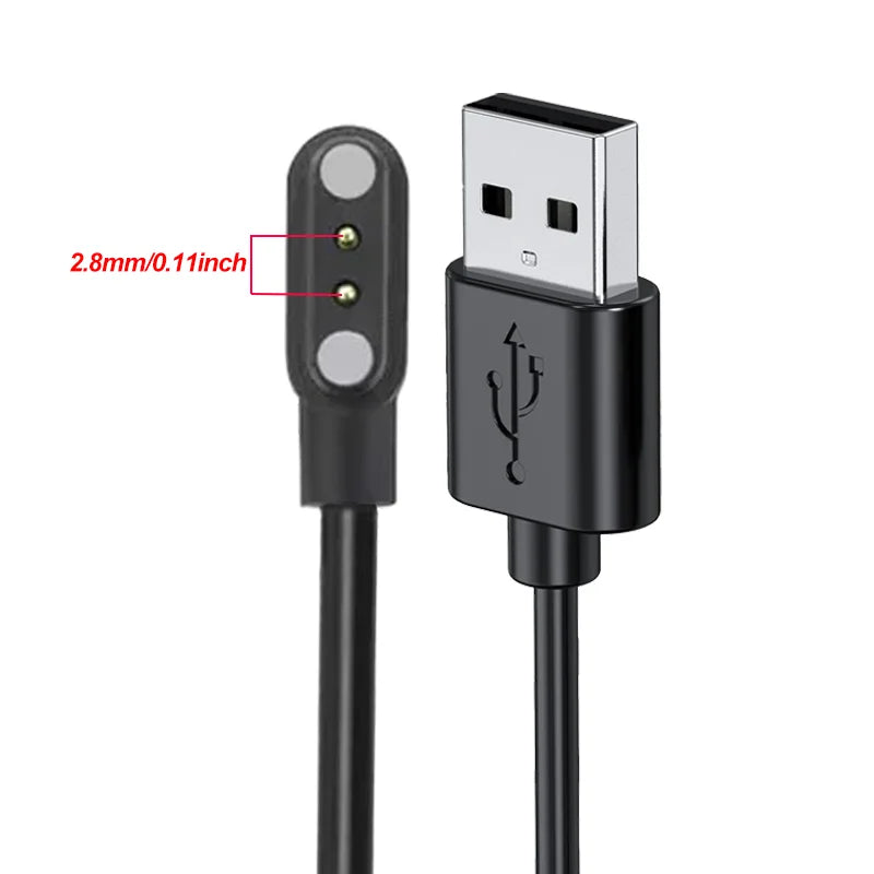 2-Pin Magnetic Charging Cable for Smart Watch – 4mm & 2.84mm Smart Watch Charger Oasis Select 2 Pin 2.8mm
