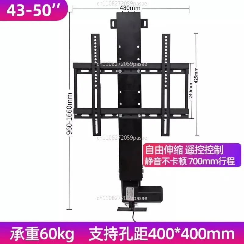 Electric Lift TV Bracket Is Suitable for 32-80 Inch Movable Lift LCD TV Display Bracket Oasis Select 43-50 inches