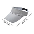 Sun Hats Adjustable Tennis Caps Sport UV Protection Sun Sports Visor Hat Running Caps Tennis Beach Hat Outdoor Sports Hat Oasis Select Gray